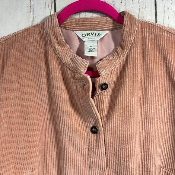 Orvis Blush Pink Corduroy Button Jacket Womens Cottagecore Classic Soft Neutrals - Picture 5 of 13